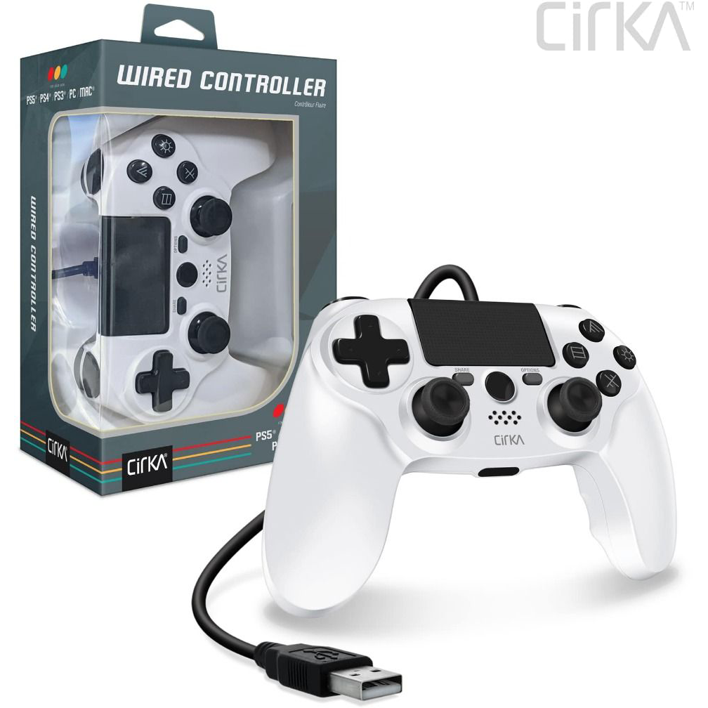 NuForce Wired Controller for PS4, PS3 and PC/MAC (White)