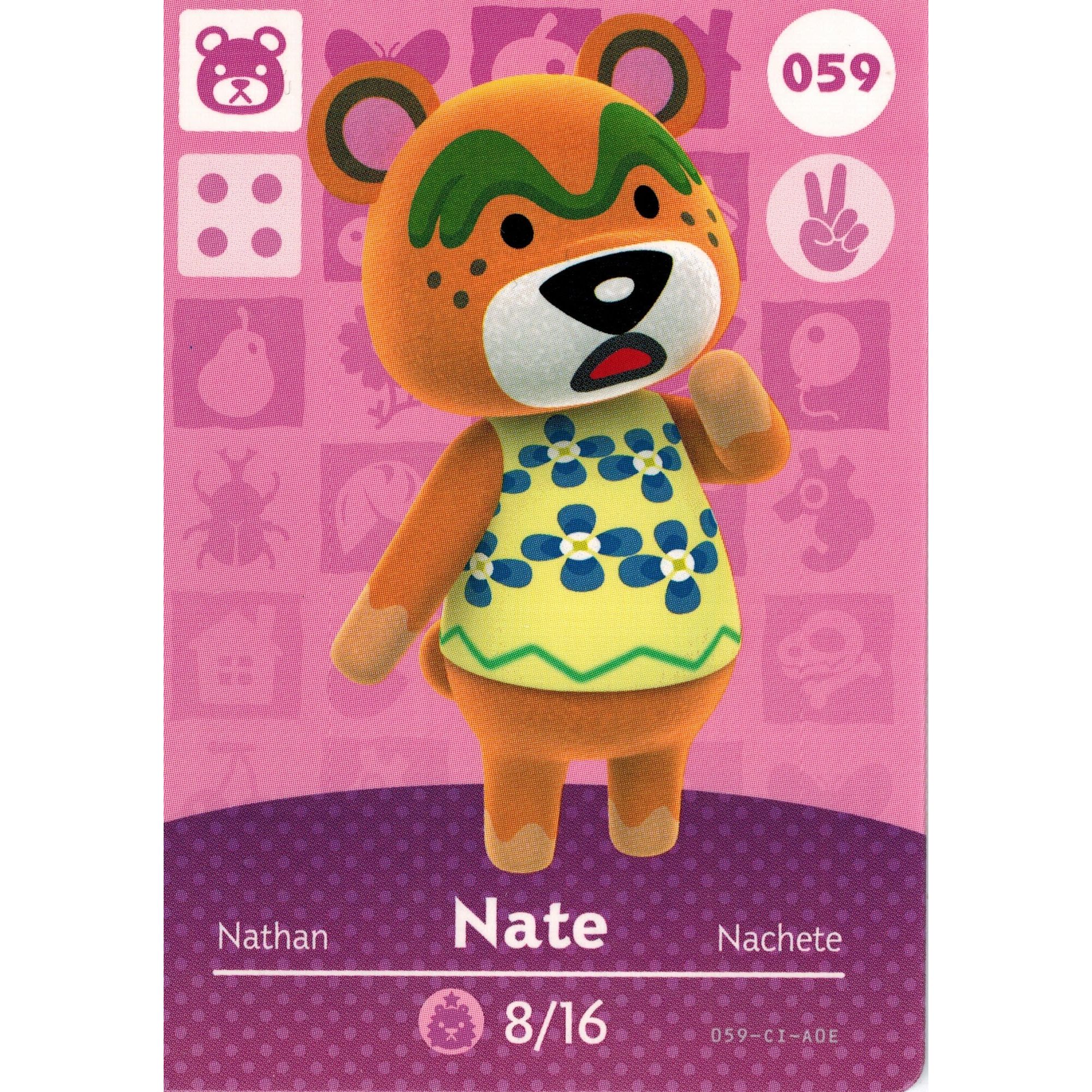 Amiibo - Animal Crossing Nate Card (#059)