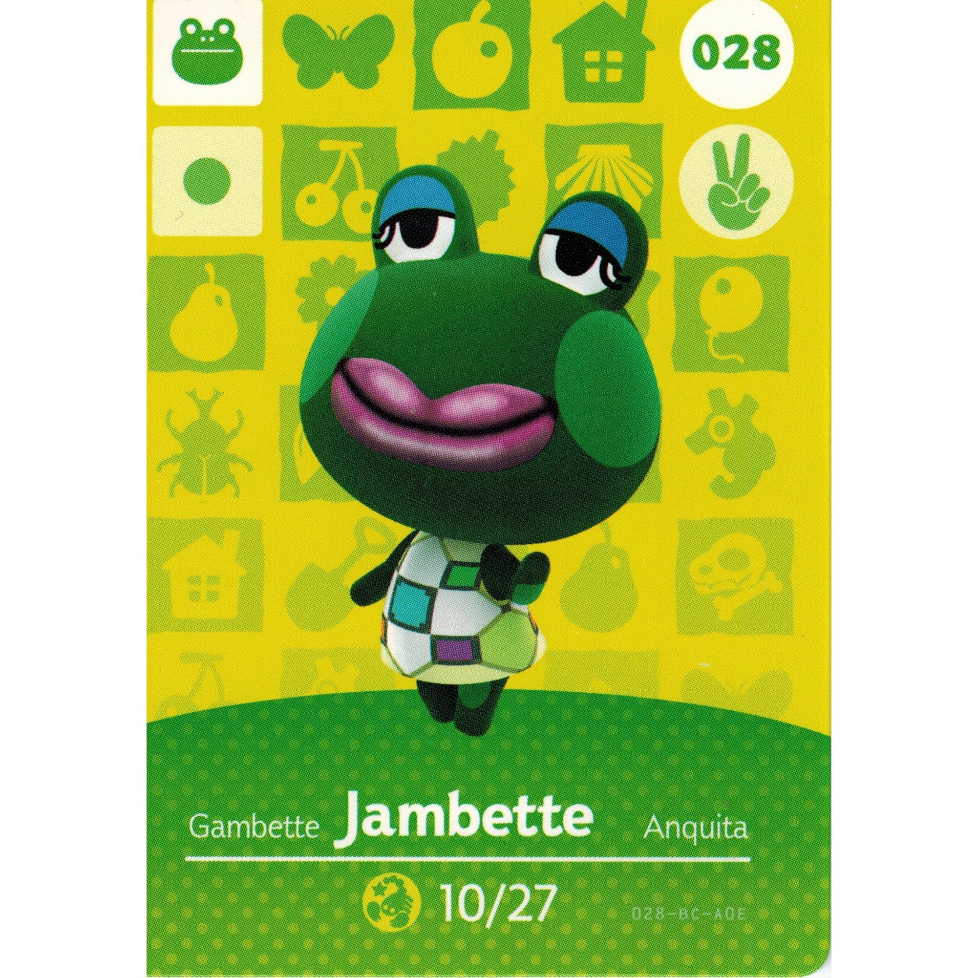 Amiibo - Animal Crossing Jambette Card (#028)