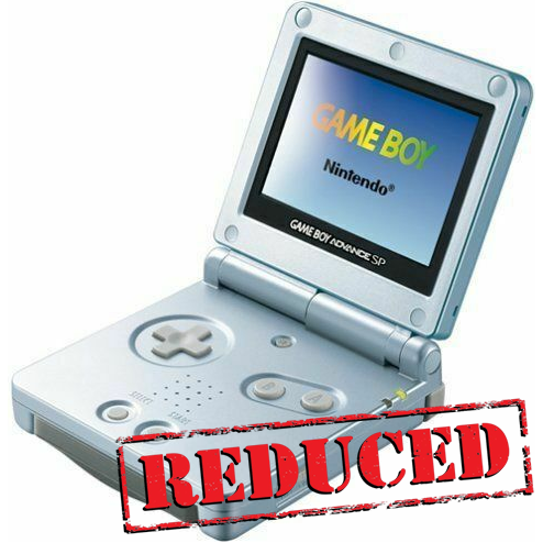 Game Boy Advance SP System (Front Lit) (Pearl Blue / Reduced)