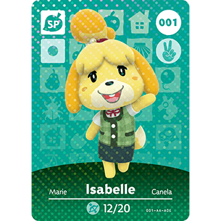 Amiibo - Animal Crossing Isabelle Card (#001)