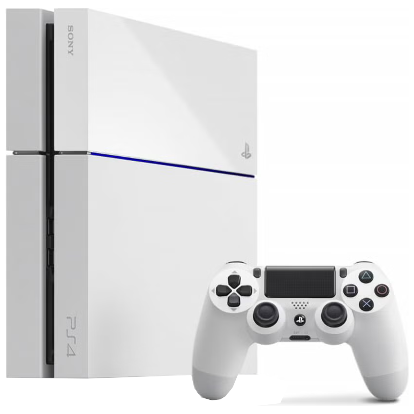 PlayStation 4 System 500GB - Glacier White Edition (Slight Discolouration)