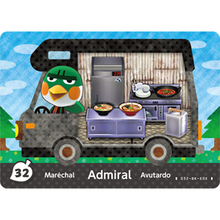 Amiibo - Animal Crossing Welcome Amiibo Admiral Card (#32)