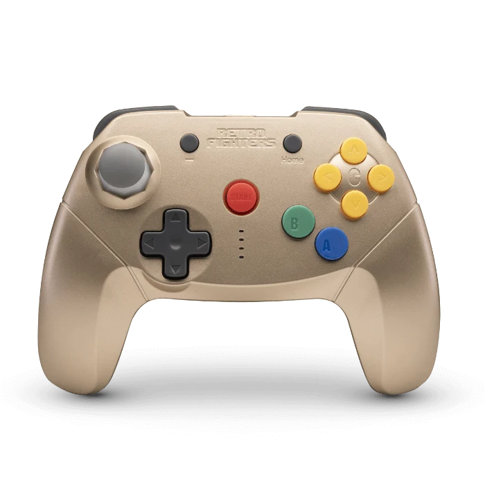 Brawler64 Wireless Switch Controller - Retro Gold