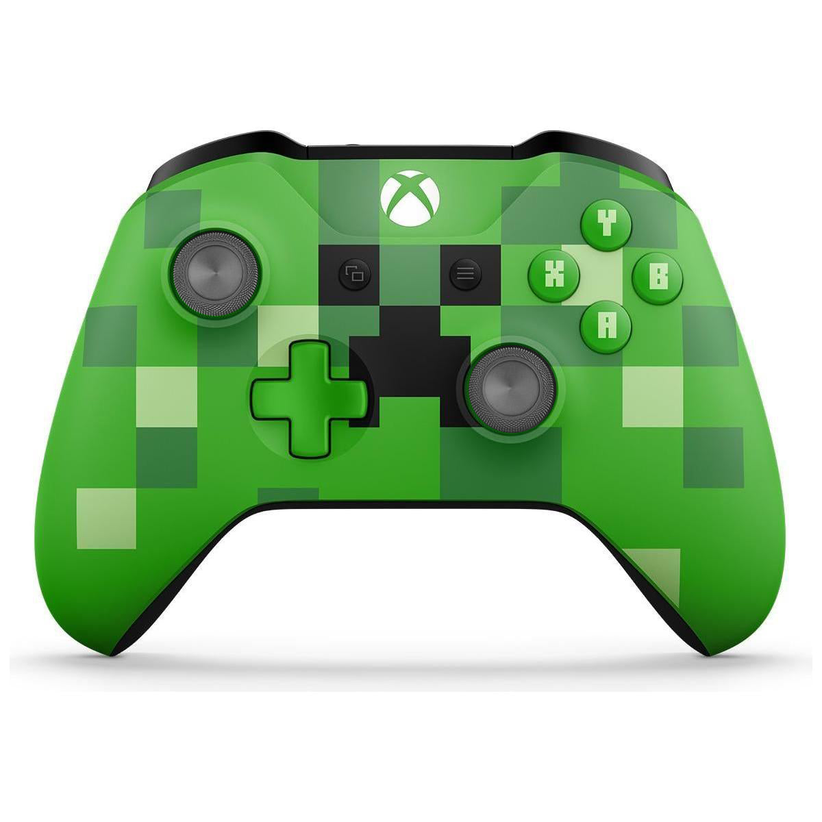 XBOX One Official Wireless Controller - Minecraft Creeper (Replaced Thumbsticks)