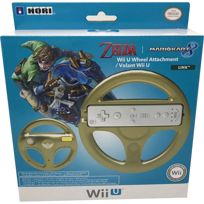 Mario Kart 8 HORI Racing Wheel - Zelda Gold (In Box / Sealed)