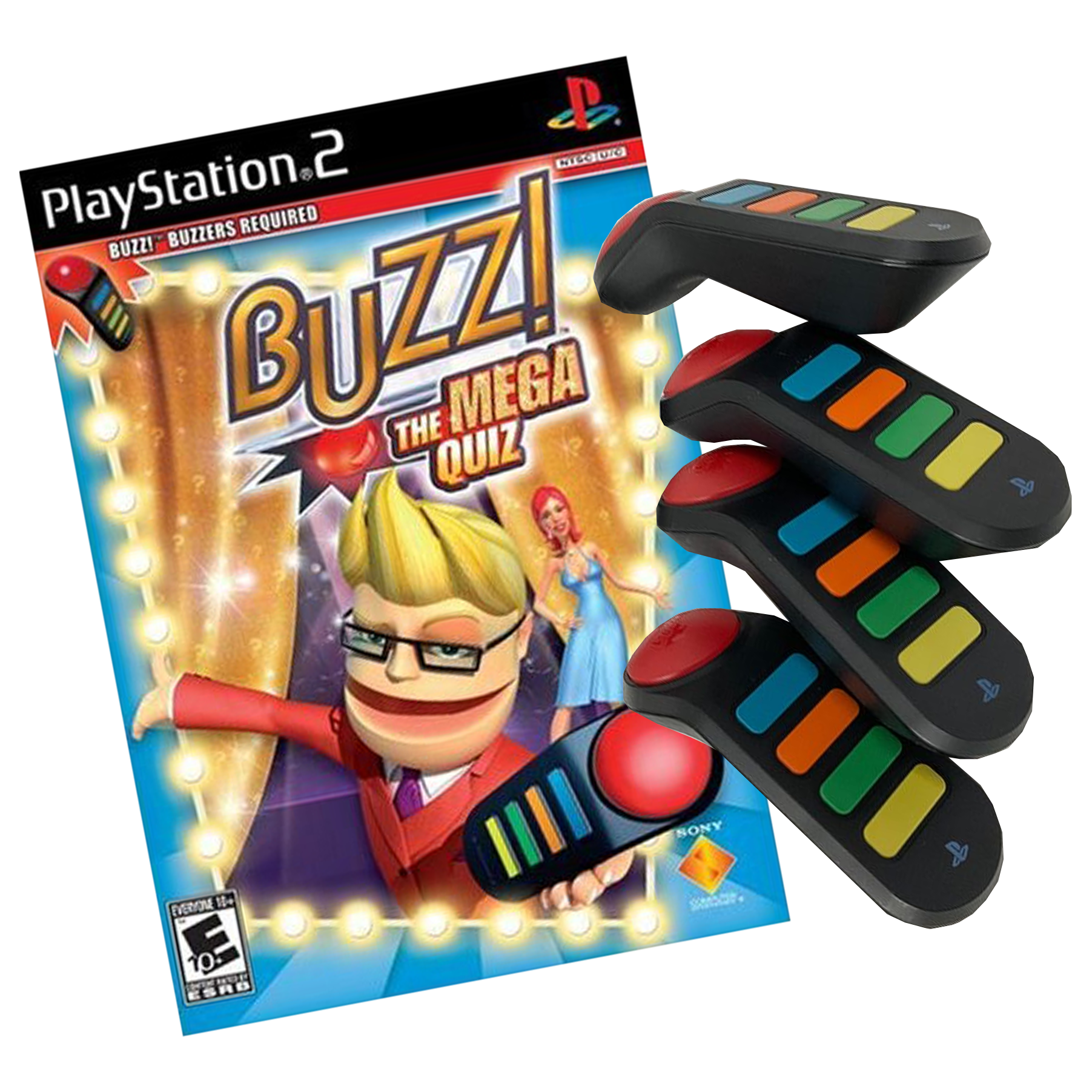 PS2 - Buzz! The Mega Quiz with Buzzers