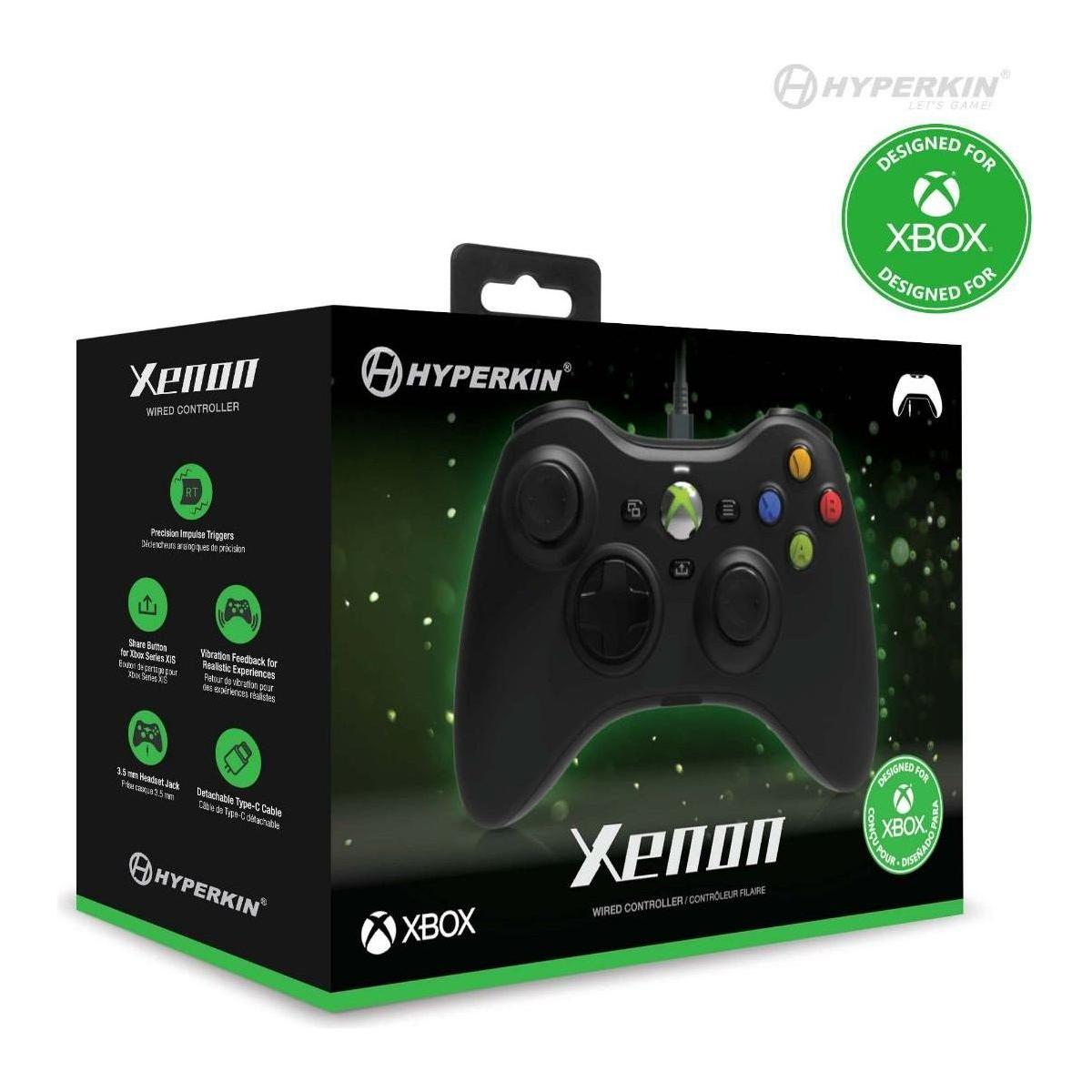 Manette filaire Xenon pour Xbox One / Series X (Noir)