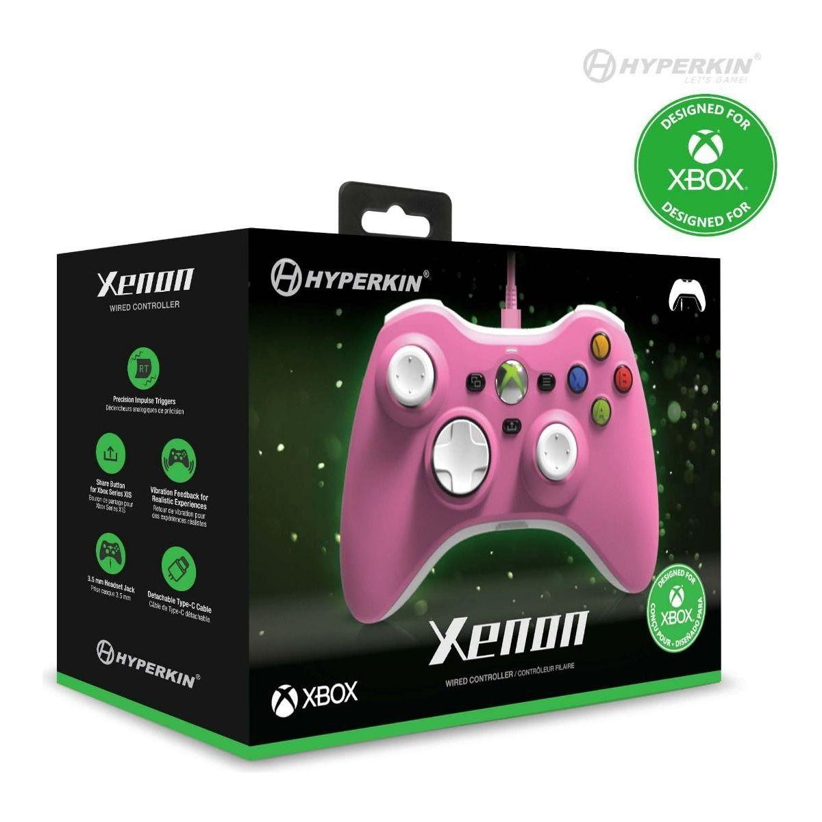 Manette filaire Xenon pour Xbox One / Series X (Rose)