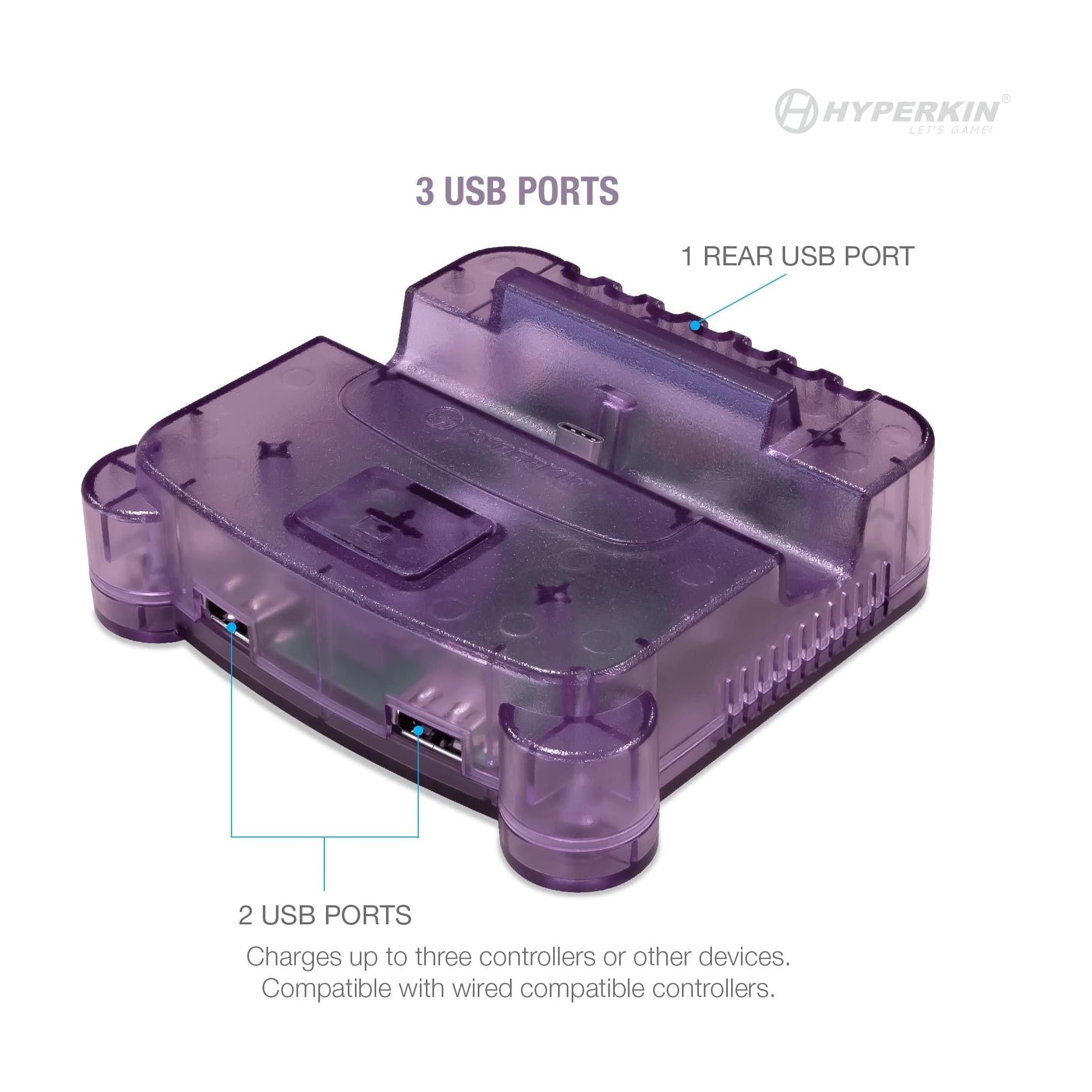 Station d'accueil pour console RetroN S64 pour Nintendo Switch (violet)