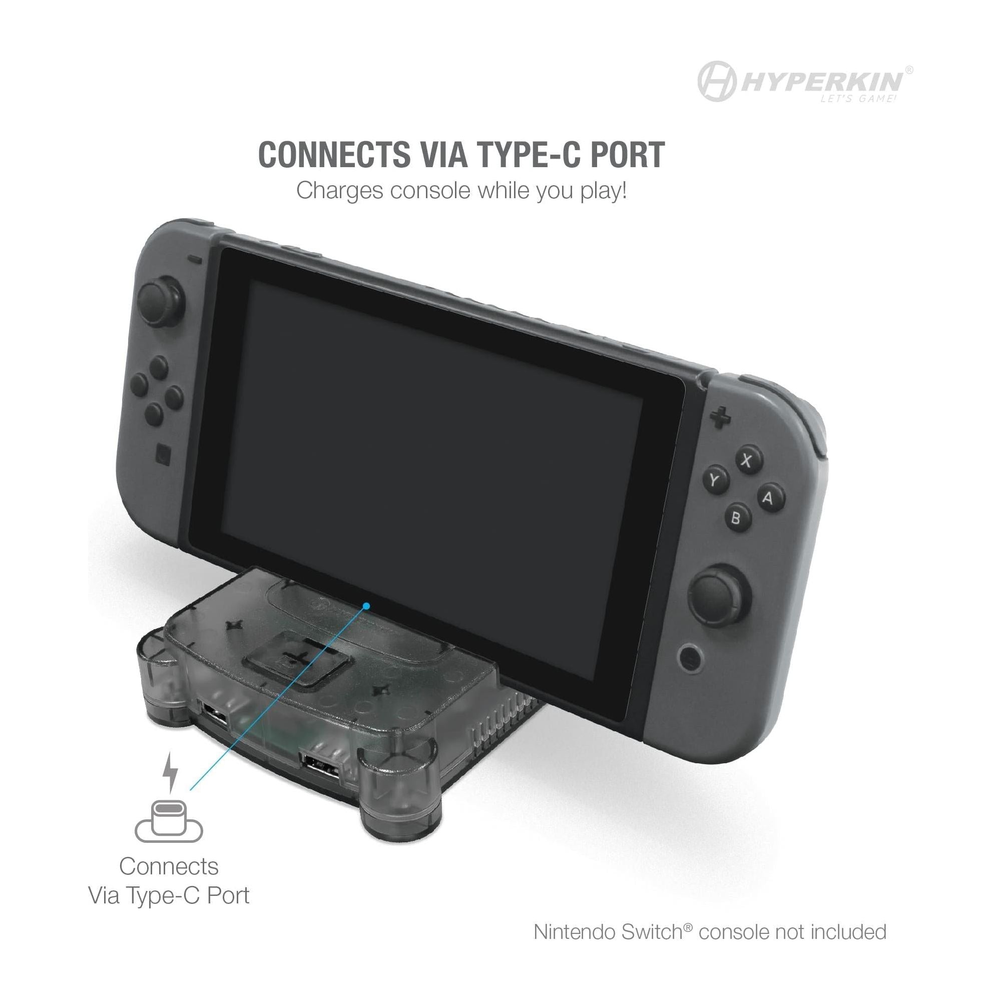 Station d'accueil pour console RetroN S64 pour Nintendo Switch (gris fumée)