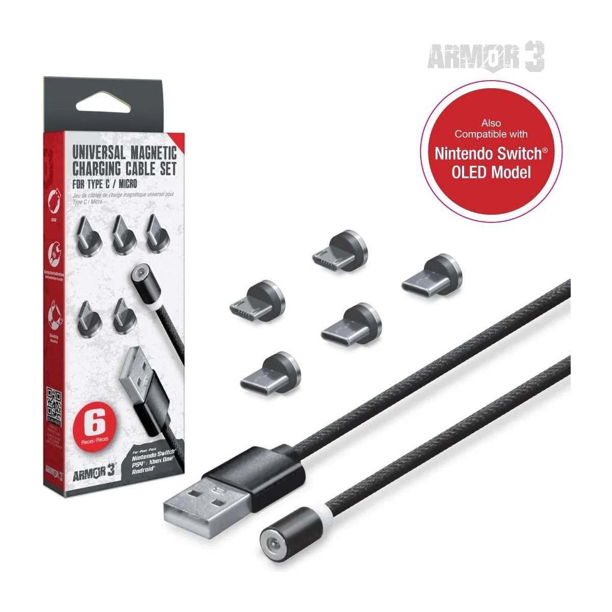 Universal Magnetic Charging Cable Set for Type C / Micro