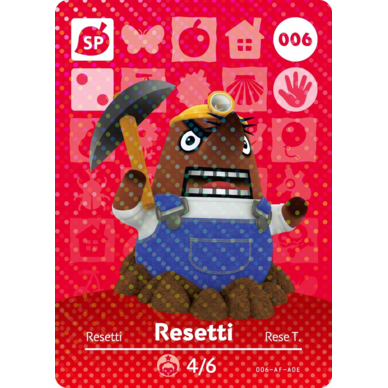 Amiibo - Animal Crossing Resetti Card (#006)