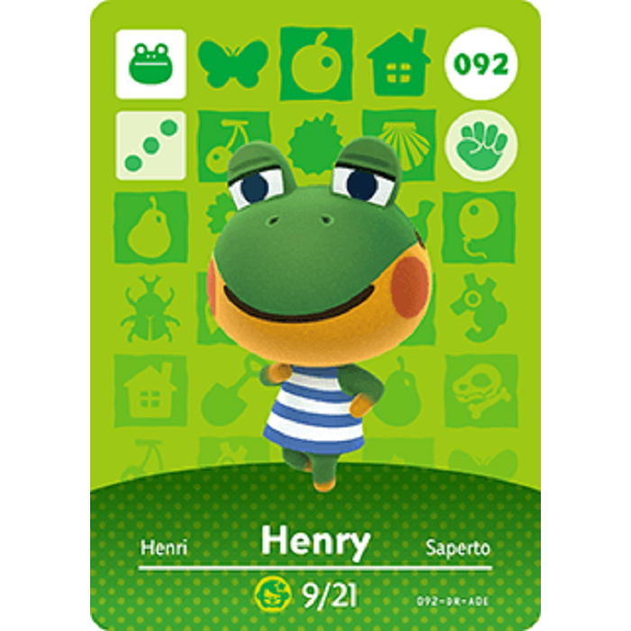 Amiibo - Animal Crossing Henry Card (#092)
