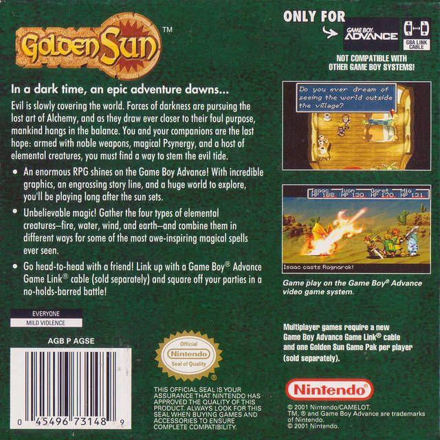 GBA - Golden Sun (Cartridge Only)