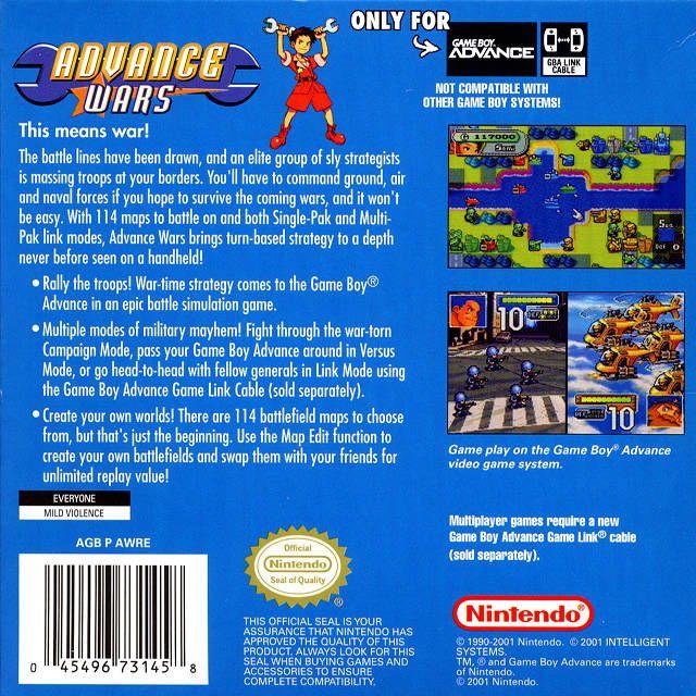 GBA - Advance Wars (cartouche uniquement)