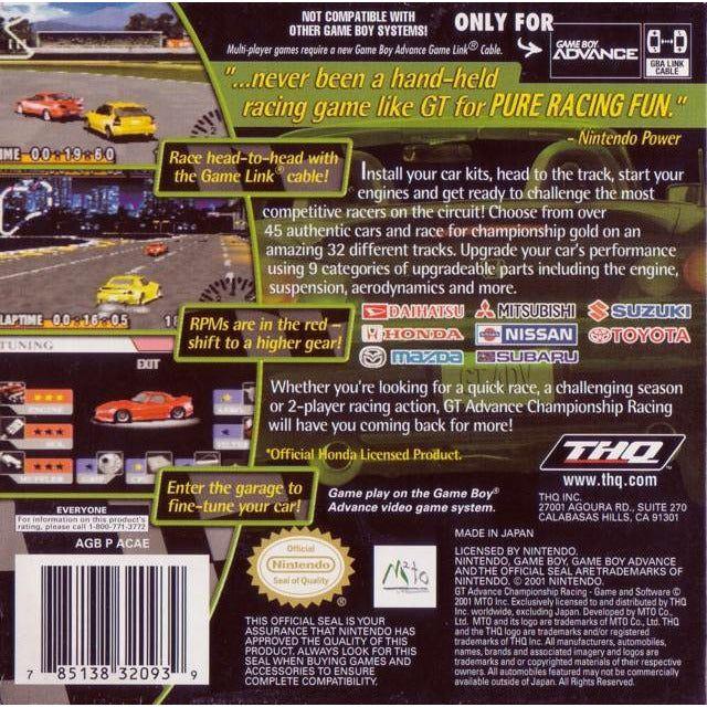 GBA - GT Advance Championship Racing (cartouche uniquement)