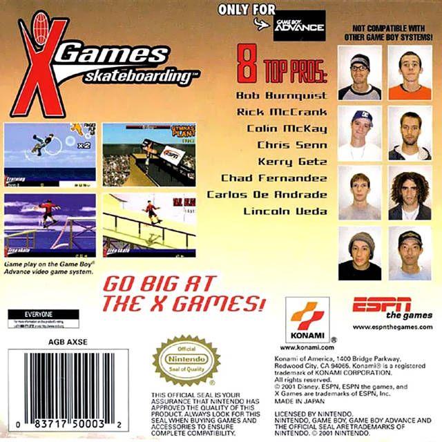 GBA - X Games Skateboarding (cartouche uniquement)