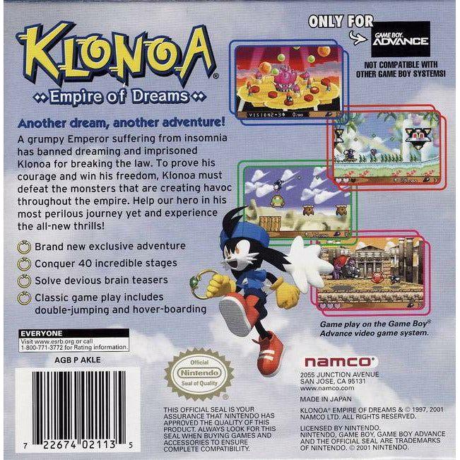 GBA - Klonoa Empire of Dreams