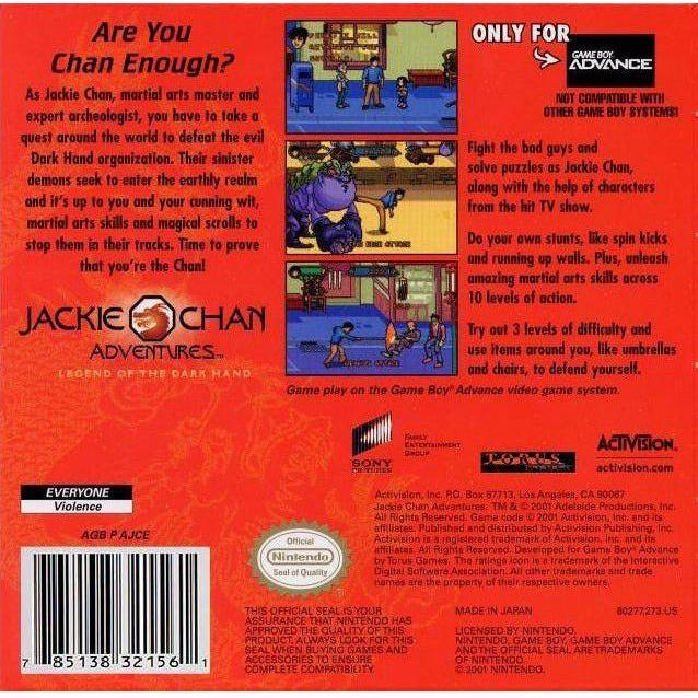 GBA - Jackie Chan Adventures (Cartridge Only)