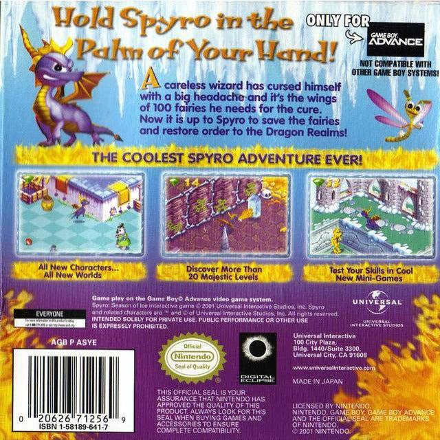 GBA - Spyro Season Of Ice (cartouche uniquement)