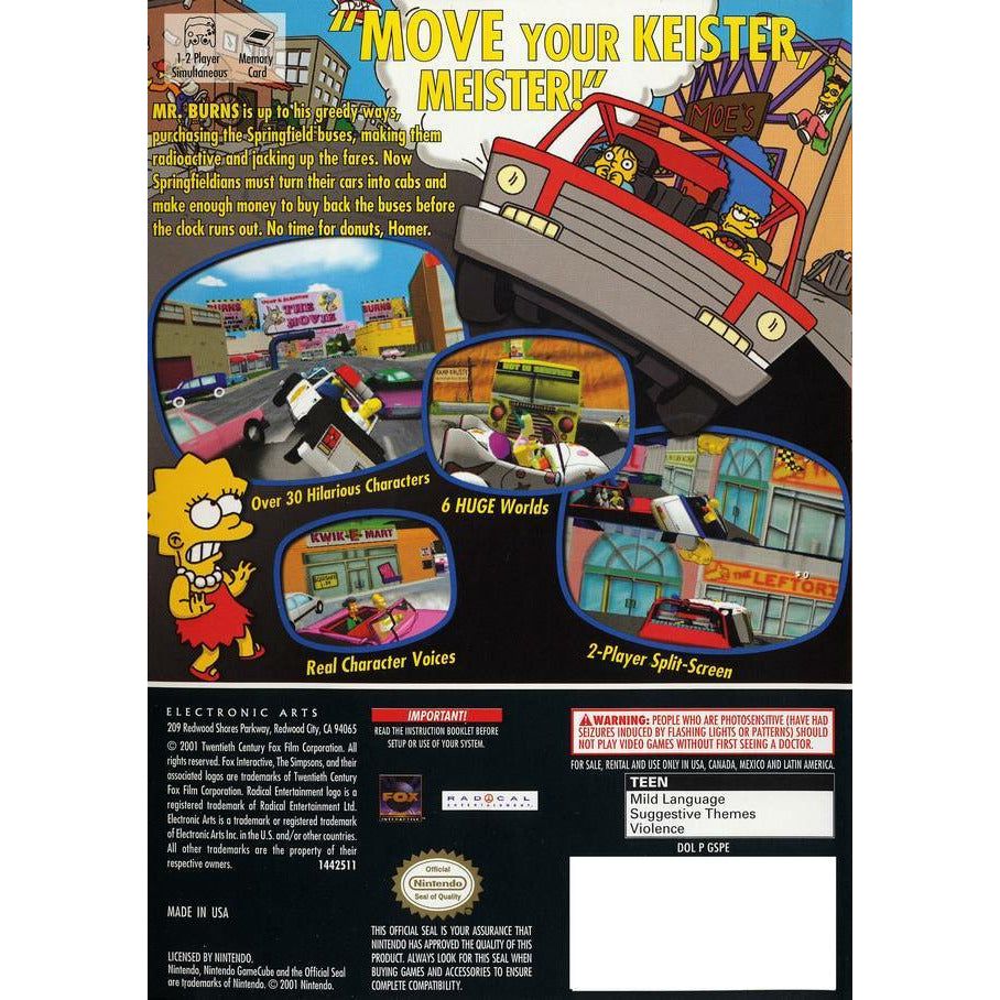 GameCube - The Simpsons Road Rage