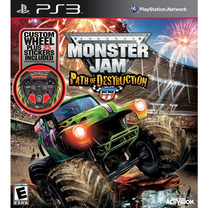 PS3 - Monster Jam Path of Destruction Wheel Bundle