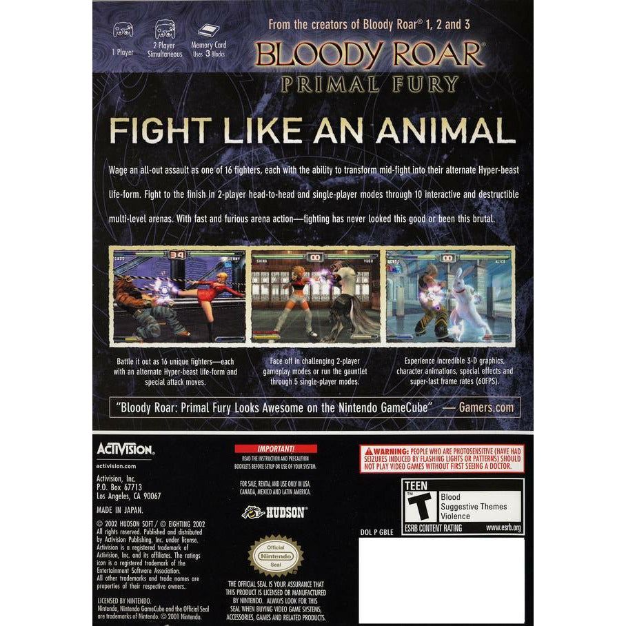 GameCube - Bloody Roar Primal Fury