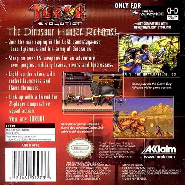 GBA - Turok Evolution (Cartridge Only)