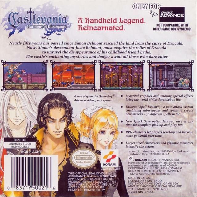 GBA - Castlevania Harmony of Dissonance (Cartridge Only)