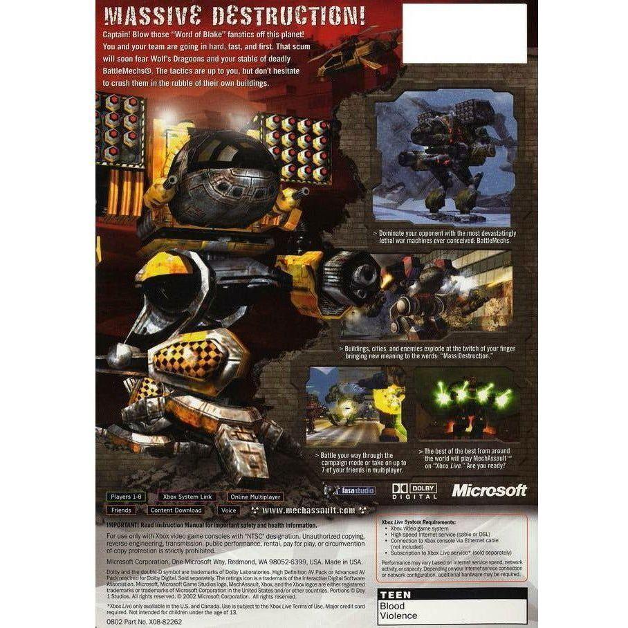 XBOX - Assaut mécanique