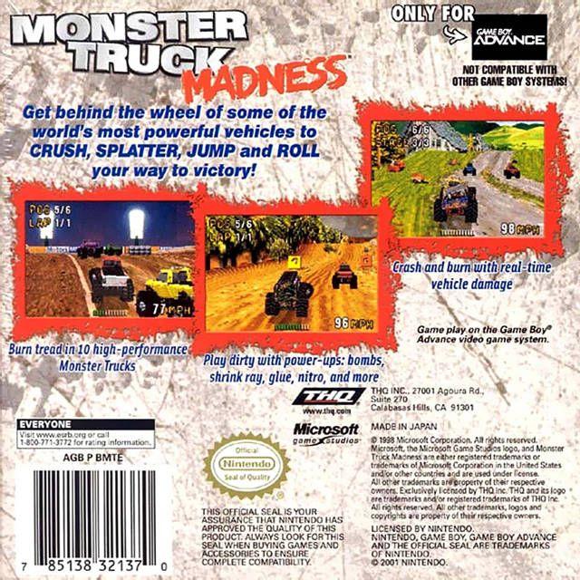 GBA - Monster Truck Madness (Cartridge Only)