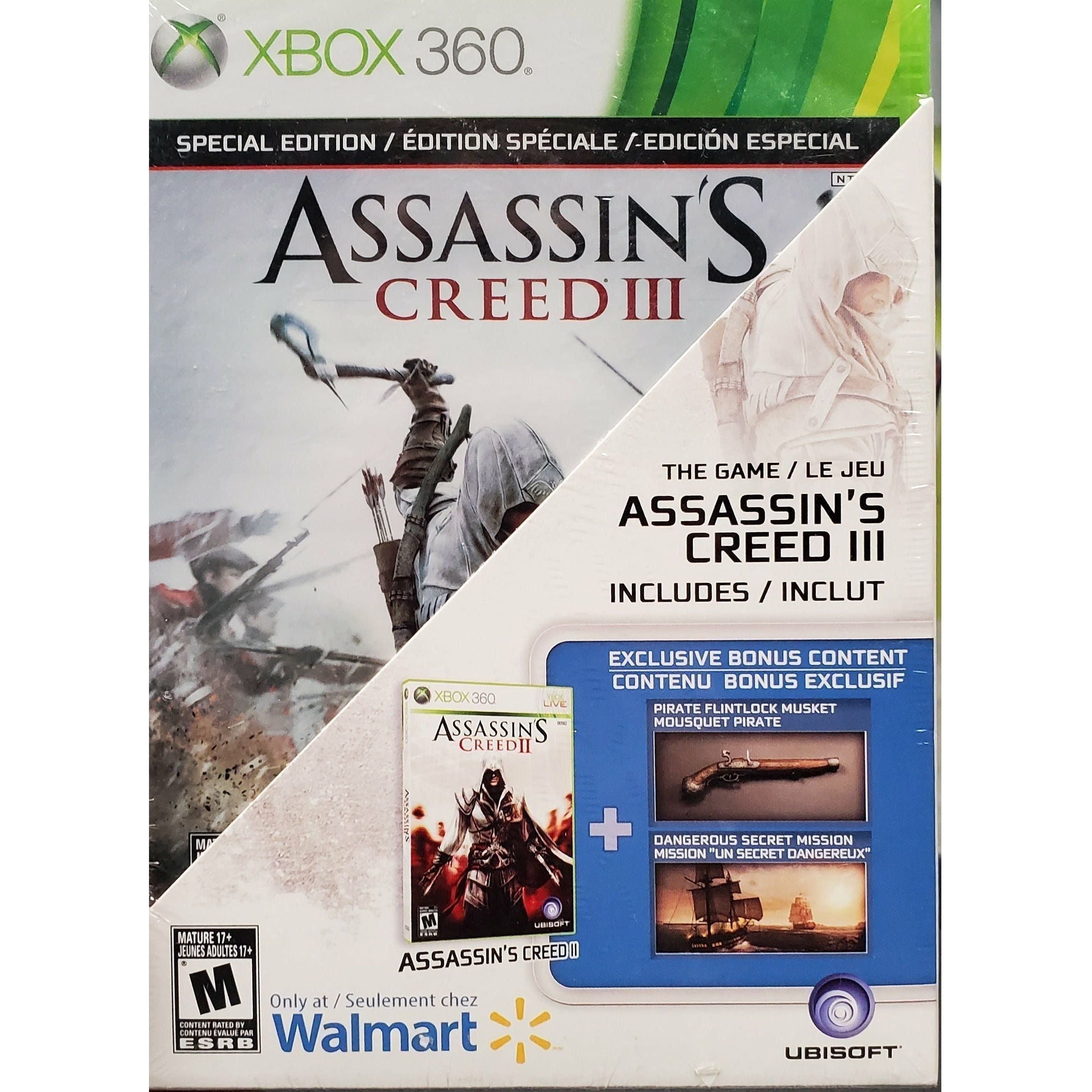 XBOX 360 - Assassin's Creed III + Assassin's Creed II Walmart Bundle