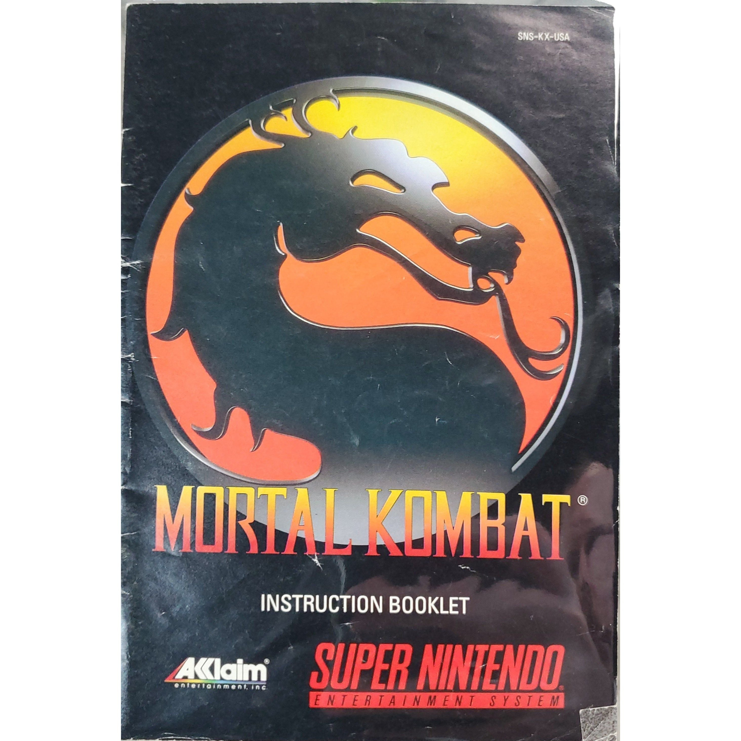 SNES - Mortal Kombat (Manual)