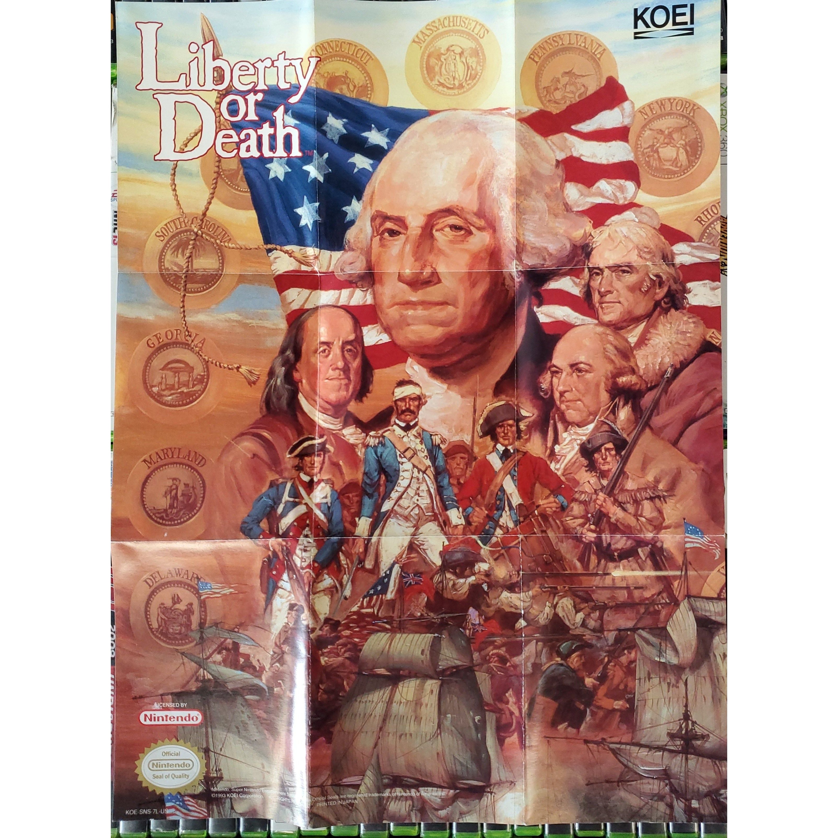 SNES - Liberty or Death (Manual / Poster)
