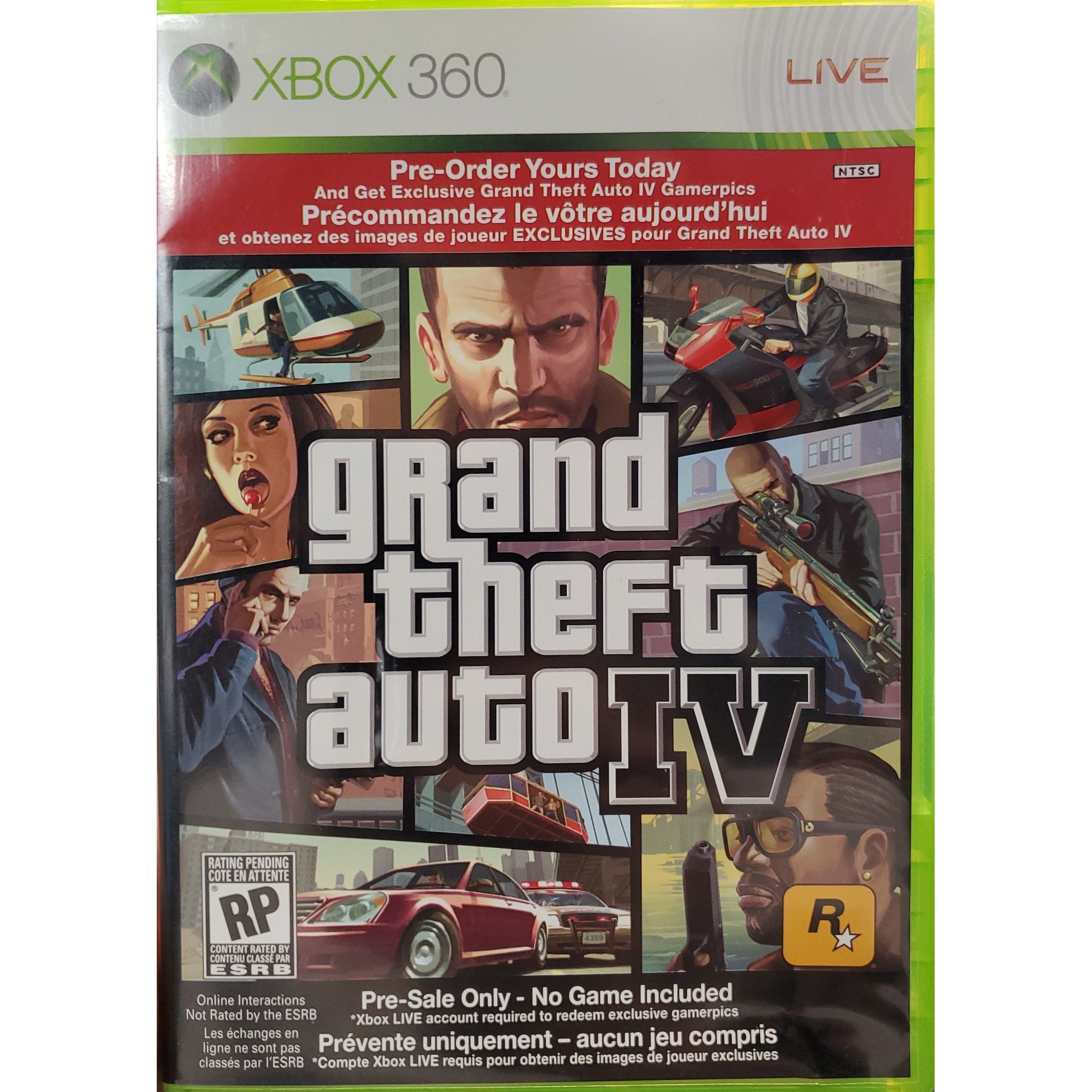 XBOX 360 - Grand Theft Auto IV (Pre-Order Case)