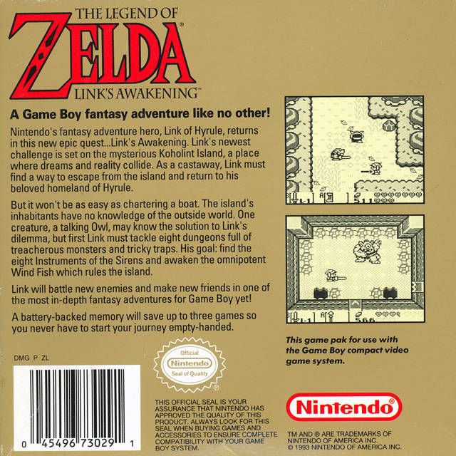 GB - The Legend Of Zelda Link's Awakening (Cartridge Only)