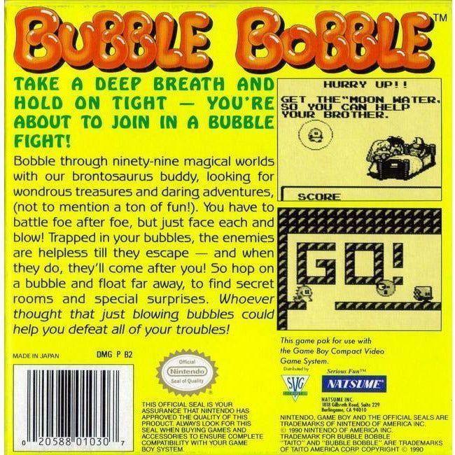 GB - Bubble Bobble (cartouche uniquement)