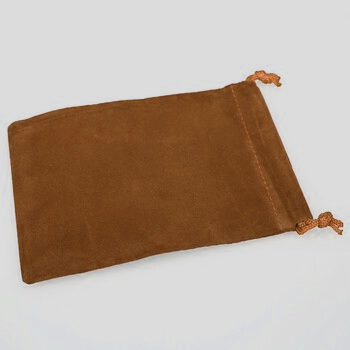Dice Bag - 3" x 4" Felt Dice Bag (Brown)