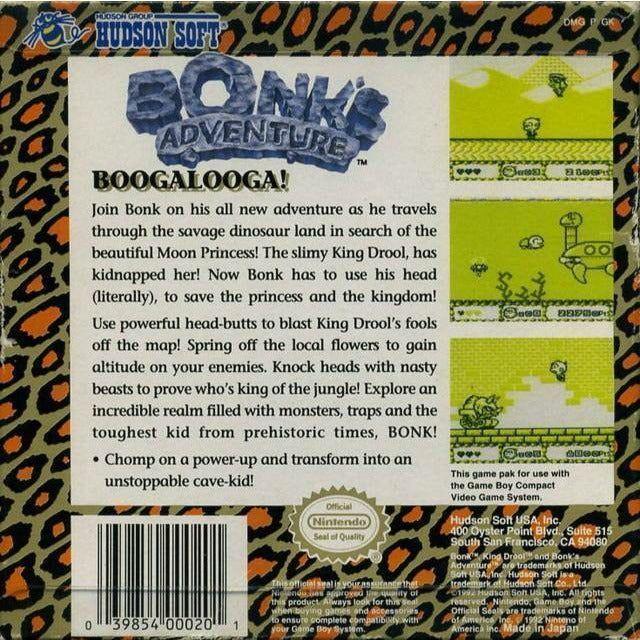 GB - Bonk's Adventure (Cartridge Only)