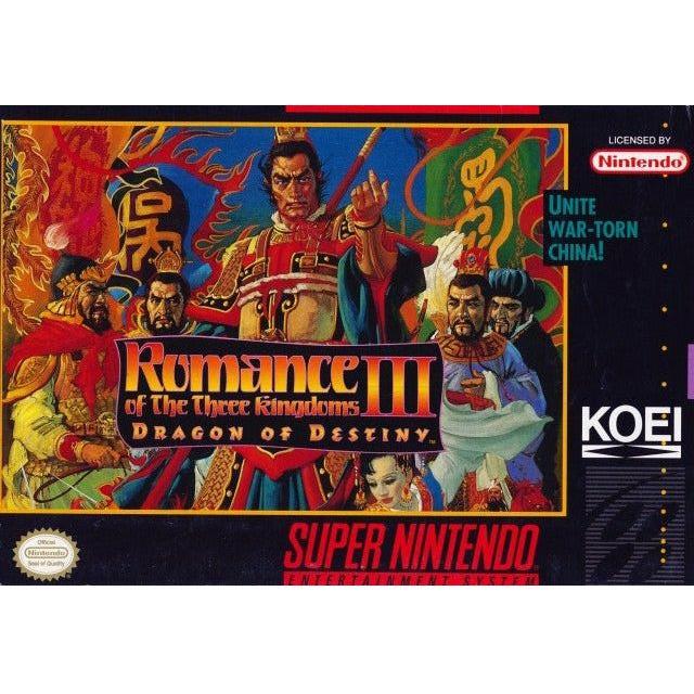 SNES - Romance of the Three Kingdoms III Dragon of Destiny (Complete in Box)
