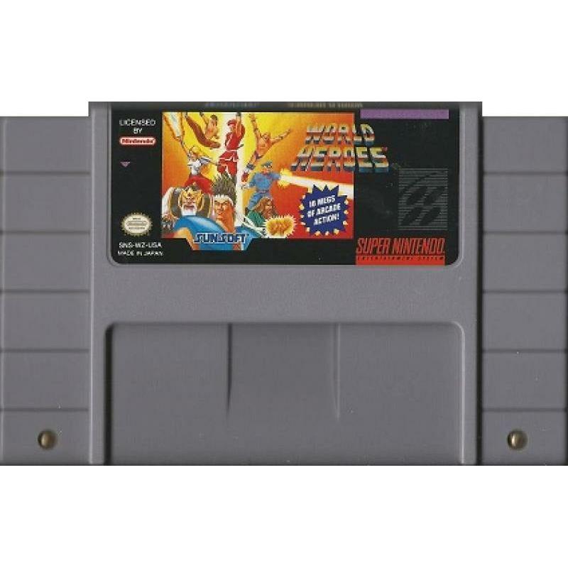 SNES - World Heroes (cartouche uniquement)