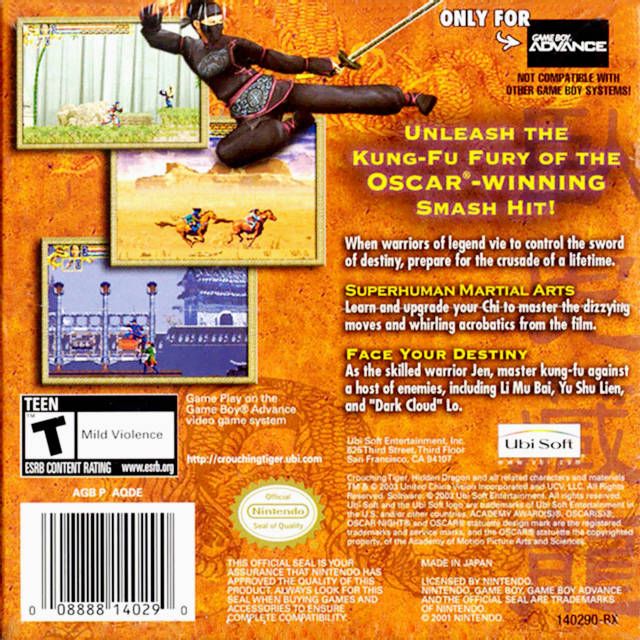GBA - Crouching Tiger Hidden Dragon (Cartridge Only)