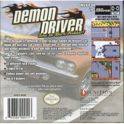 GBA - Demon Driver Time to Burn Rubber (Complete in Box)