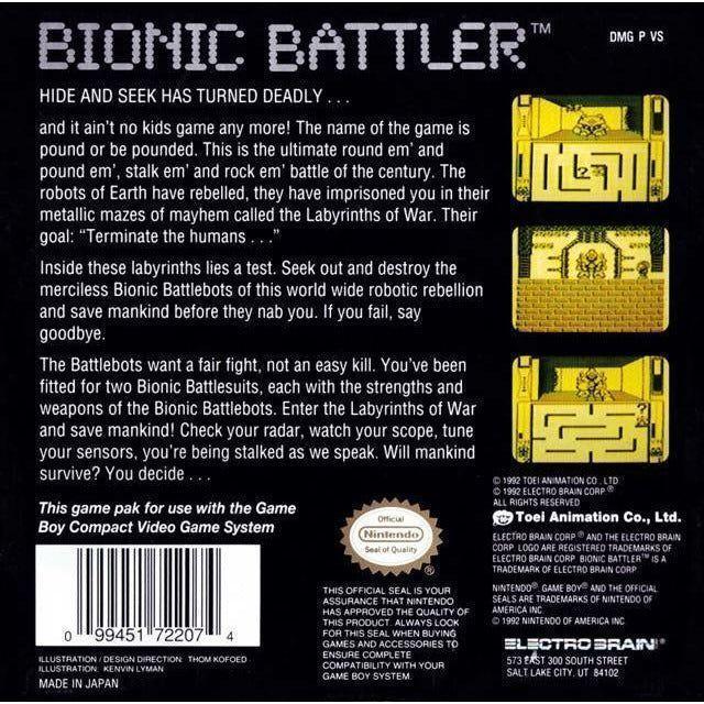 GB - Bionic Battler (Cartridge Only)