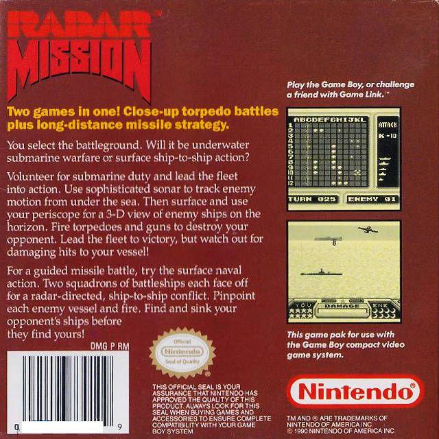 GB - Radar Mission (Cartridge Only)