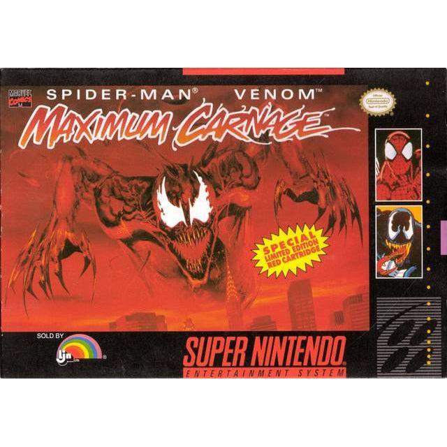 SNES - Spider-Man & Venom Maximum Carnage (Complete in Box / B- / With Manual)