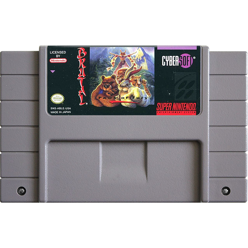 SNES - Brutal Paws of Fury (cartouche uniquement)