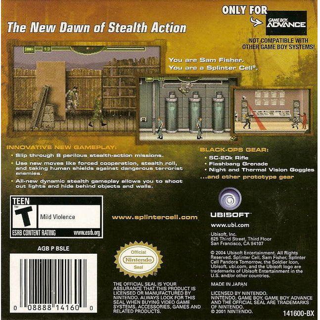 GBA - Tom Clancy's Splinter Cell Pandora Tomorrow