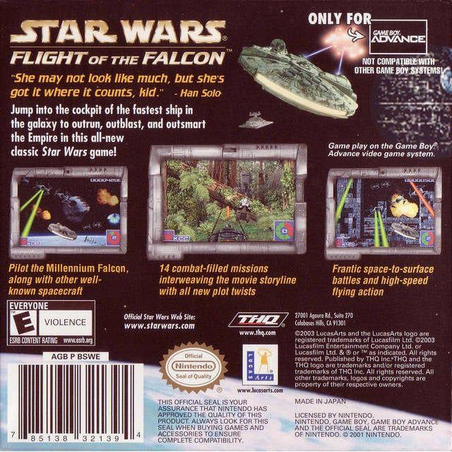 GBA - Star Wars Flight of the Falcon